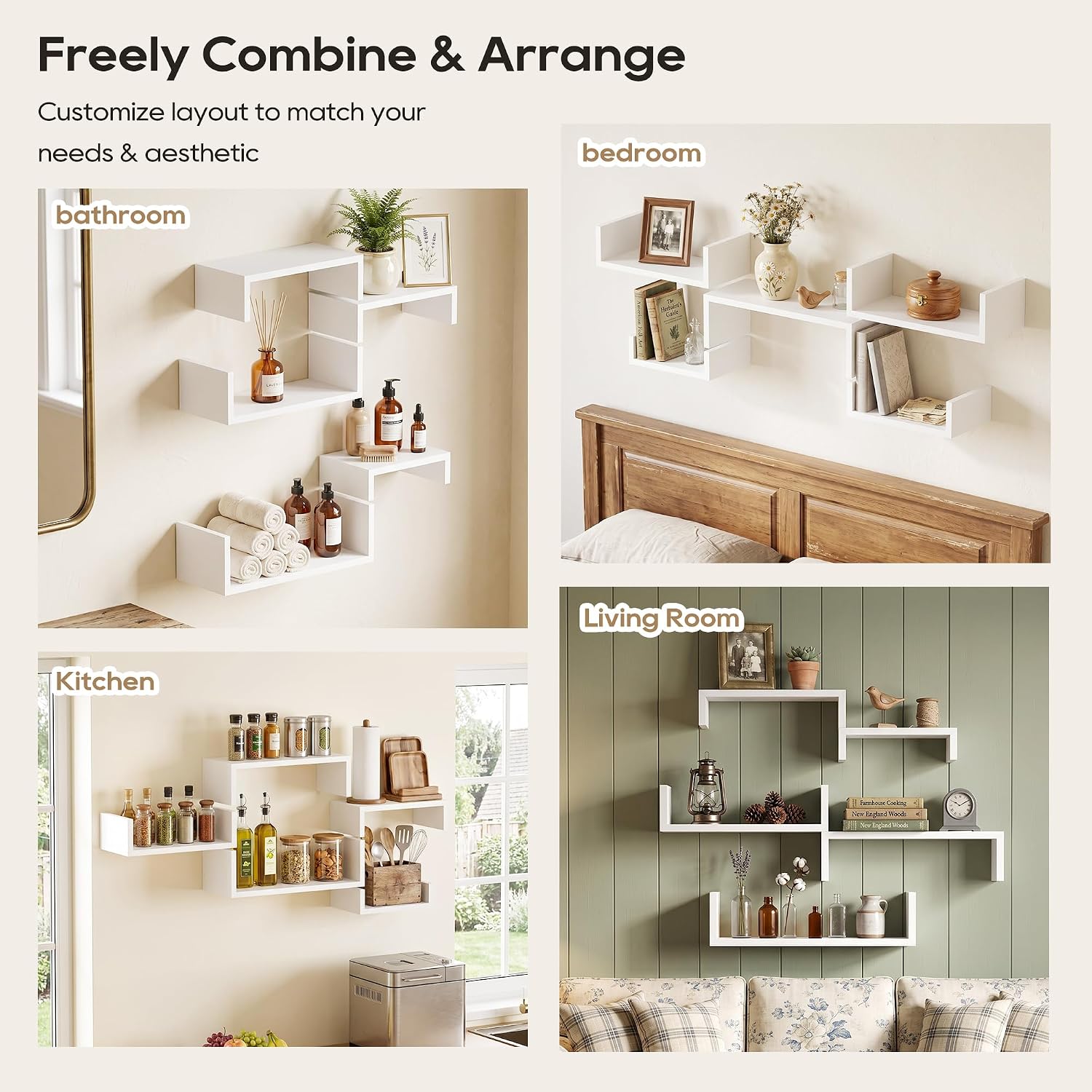 Detalle de SRIWATANA Floating Shelves, Set of 5