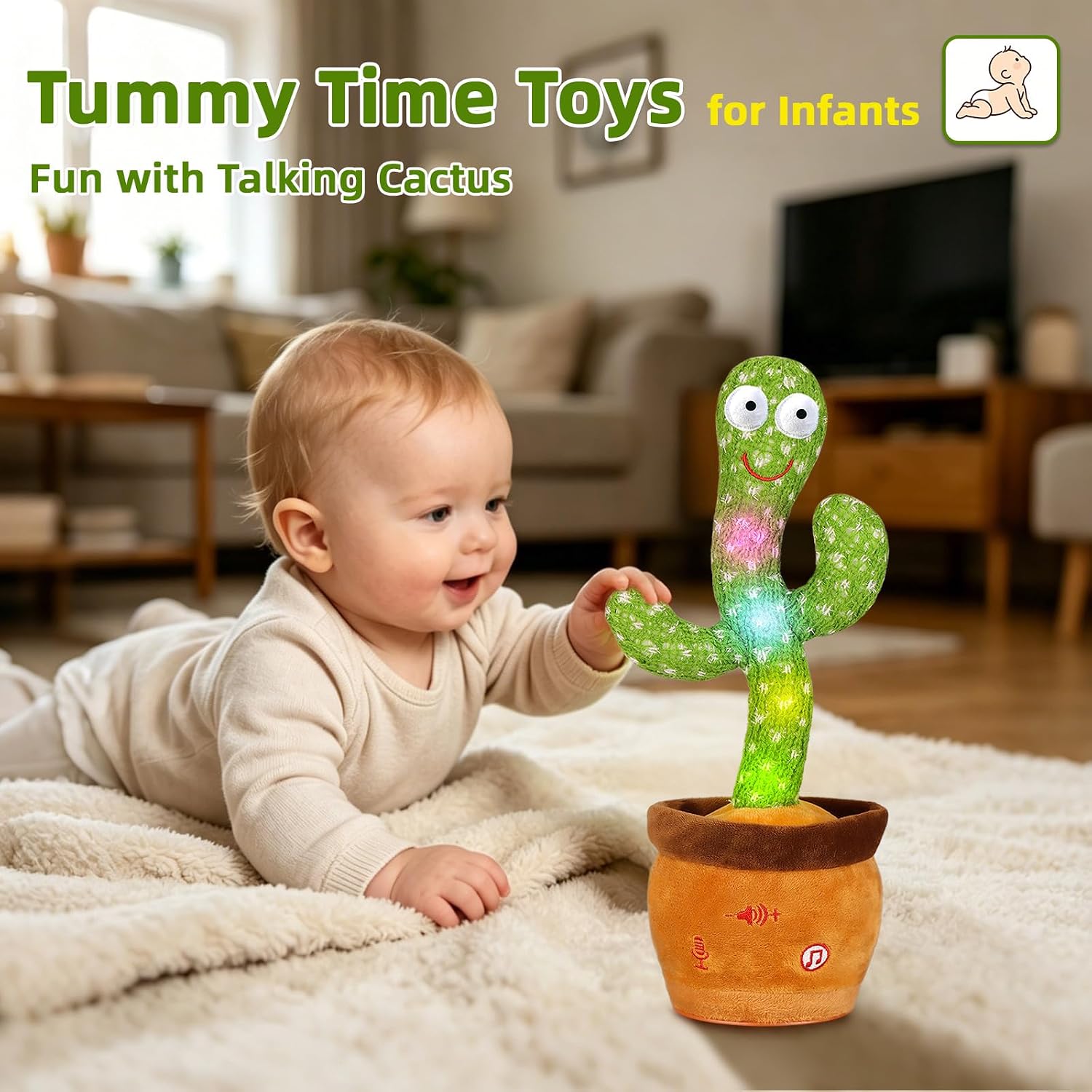 Detalle 2 de Emoin Talking Cactus interactive talking toy 🌵