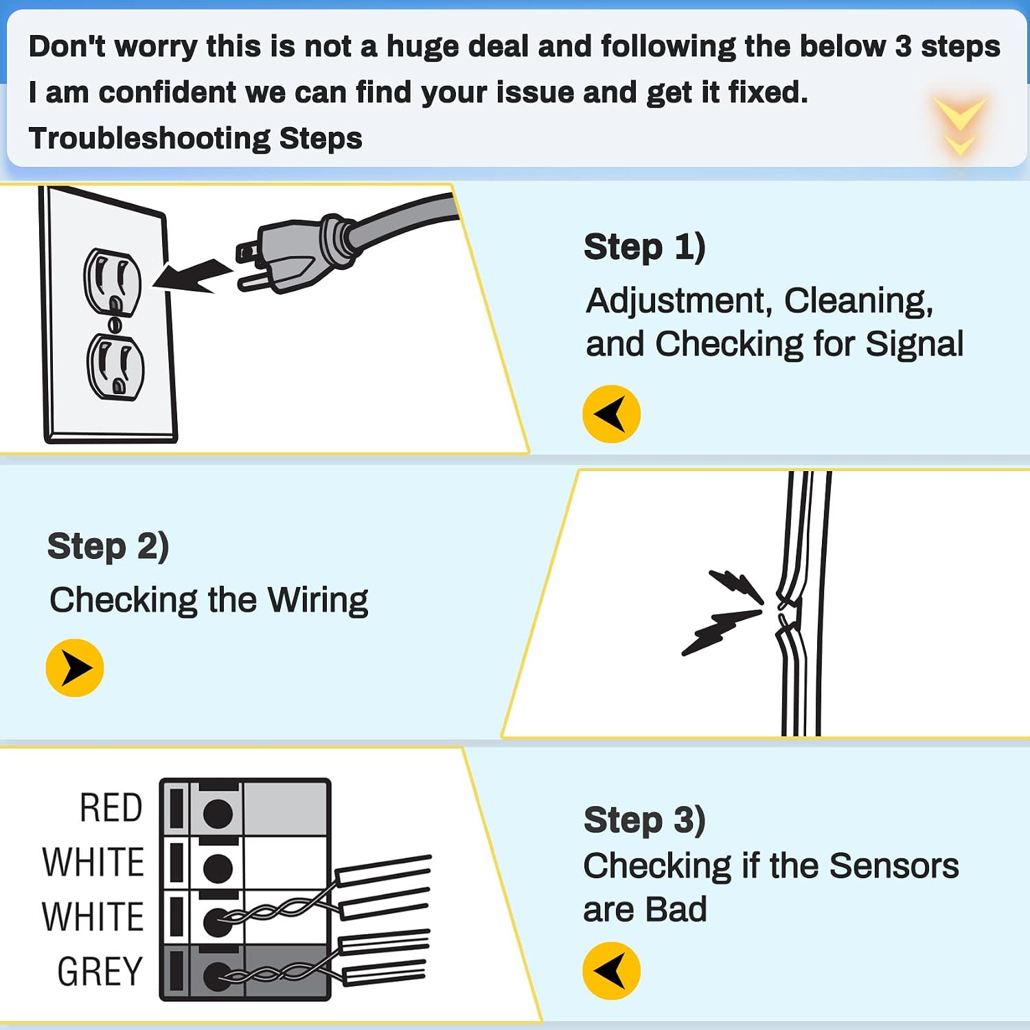 Thumbnail 5 de Werhoo 41A5034 Garage Door Safety Sensor Kit for Openers Made After 1997