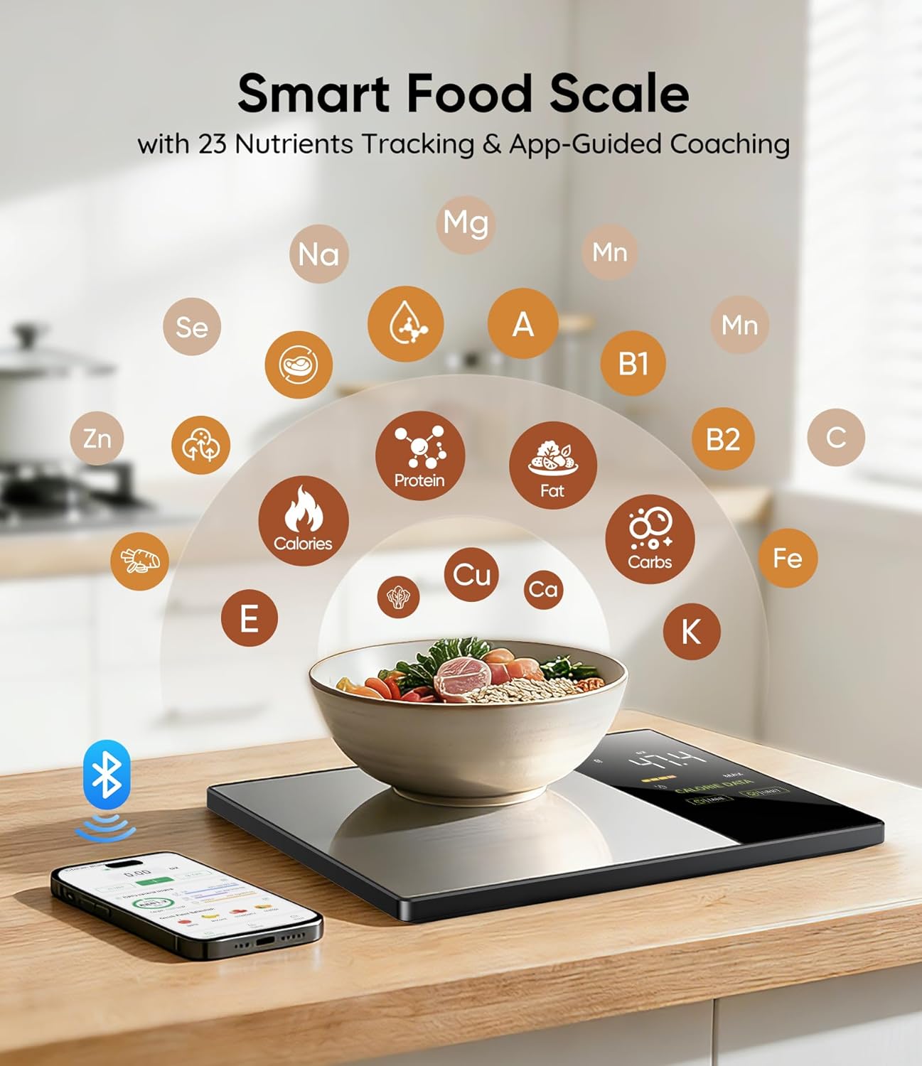 Thumbnail 1 de Smart Food Scale 5000g with Nutritional Calculator