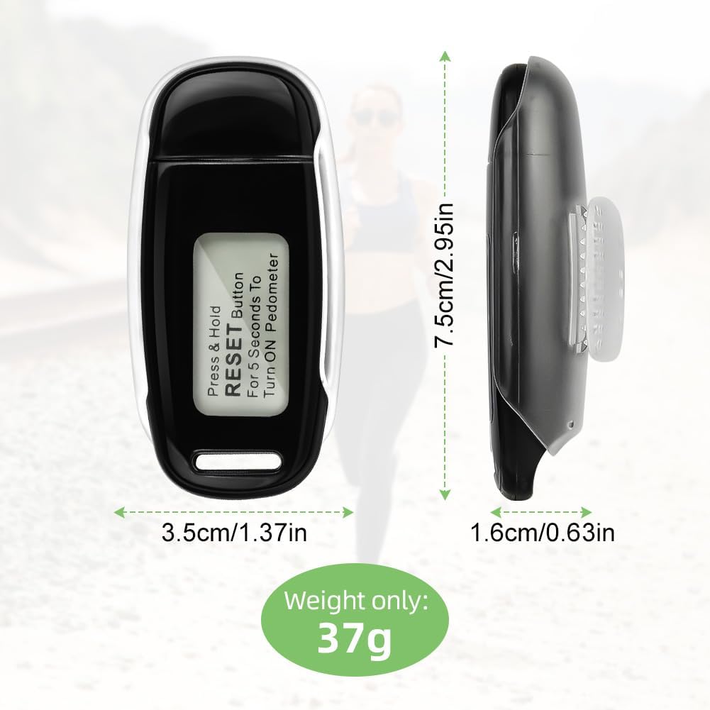 Detalle de Flintronic pedometro contapassi da passeggio con sensore 3D a 3 assi e clip, portatile per bambini e fitness uomo/donna/anziani