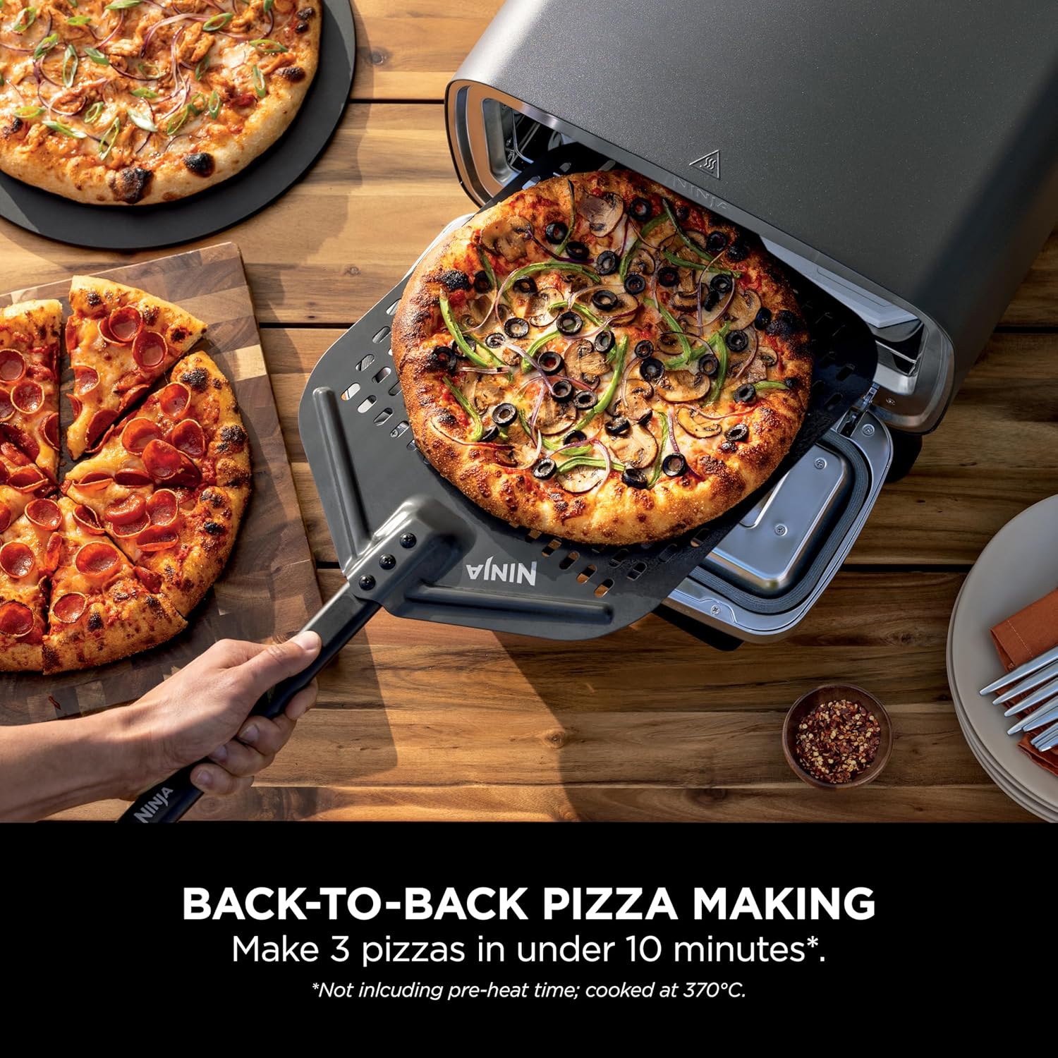 Thumbnail 3 de Ninja MO201UK Artisan Outdoor Pizza Oven