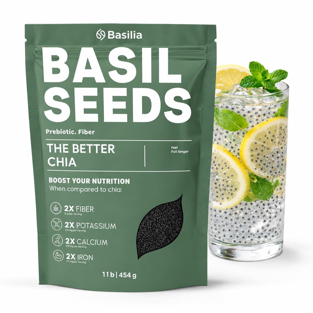 Detalle de Basilia Basil Seeds, 1 lb Bag