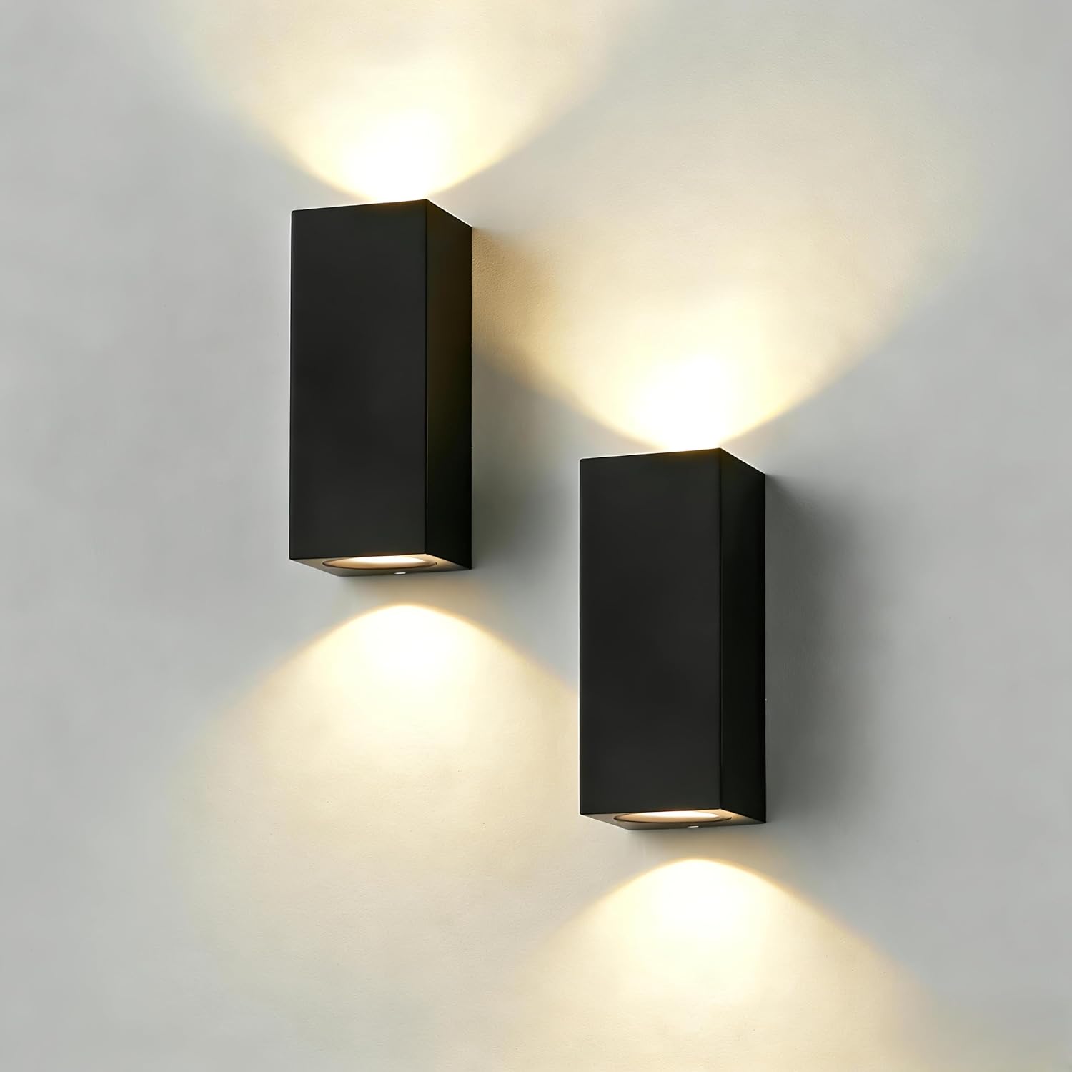Detalle de CANMEIJIA BDB-155 buitenwandlampen, set van 2, IP65, GU10 up-down