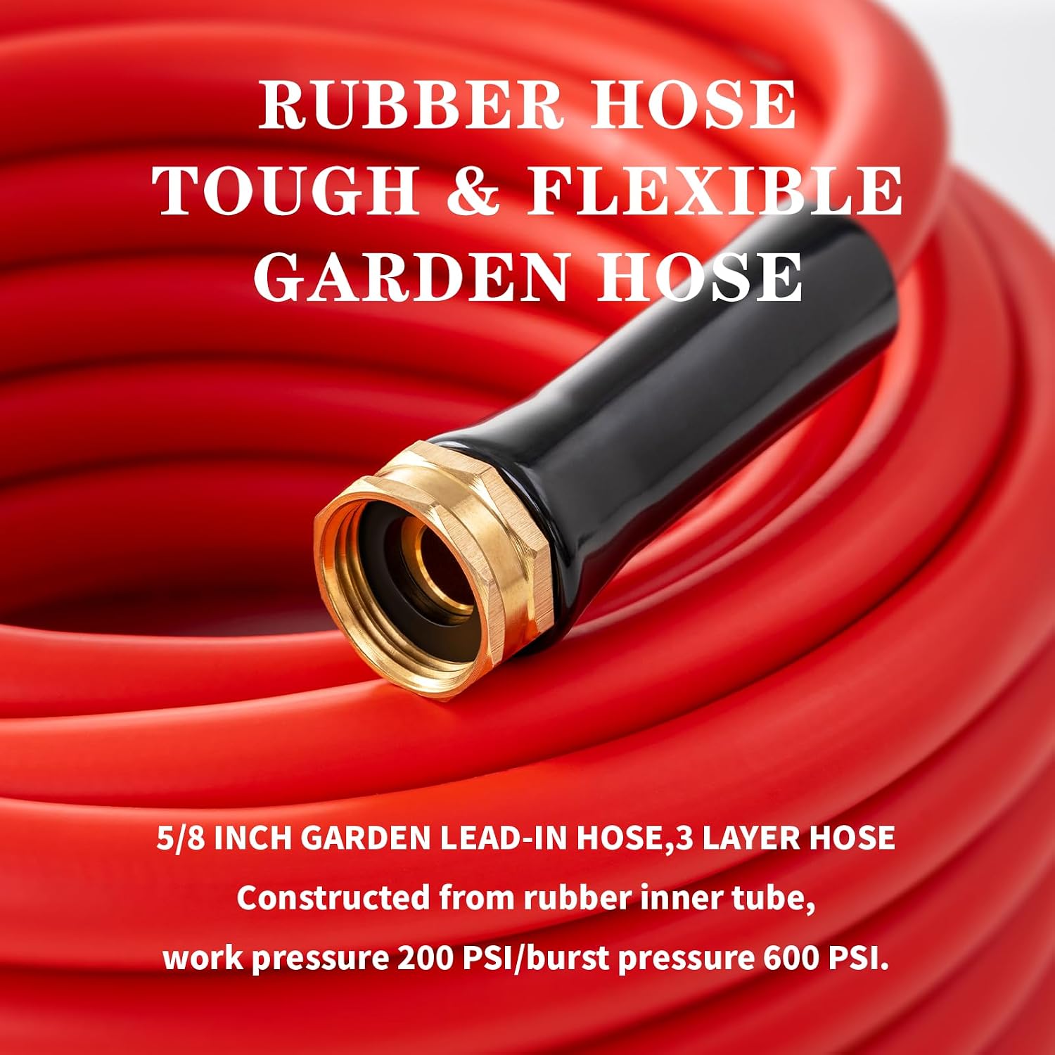 Detalle de BLENDLITE 50 ft 5/8-Inch Garden Hose, Hot/Cold, -50°F to 190°F