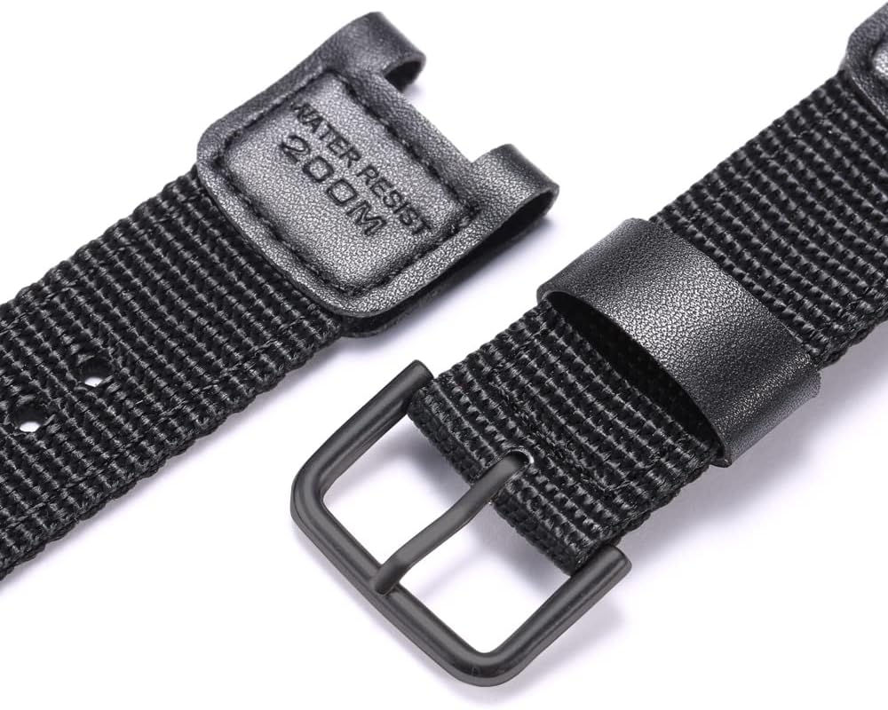 Detalle de MCXGL Tuch Lederarmband mit Nylonleder – kompatibel mit Casio SGW-100, GW-3000B, GW-3500B & PAS-400B