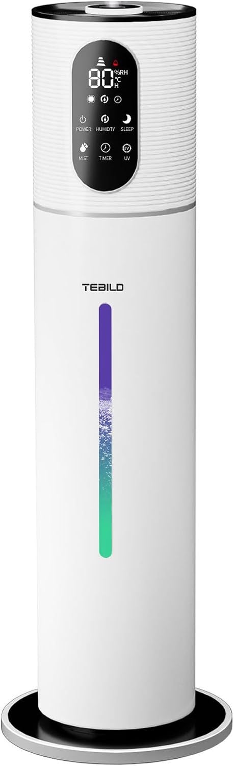 Detalle de Tebild H2008 Ultrasonic Cool-Mist Humidifier, 9 L Top-Fill, Remote Control