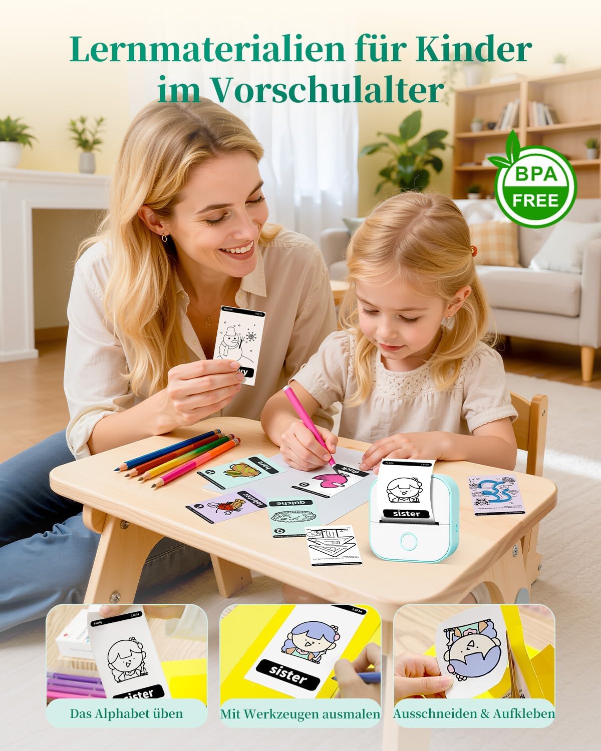 Thumbnail 3 de T02 Mini Drucker Thermodrucker 3,39×3,39×1,42 Zoll