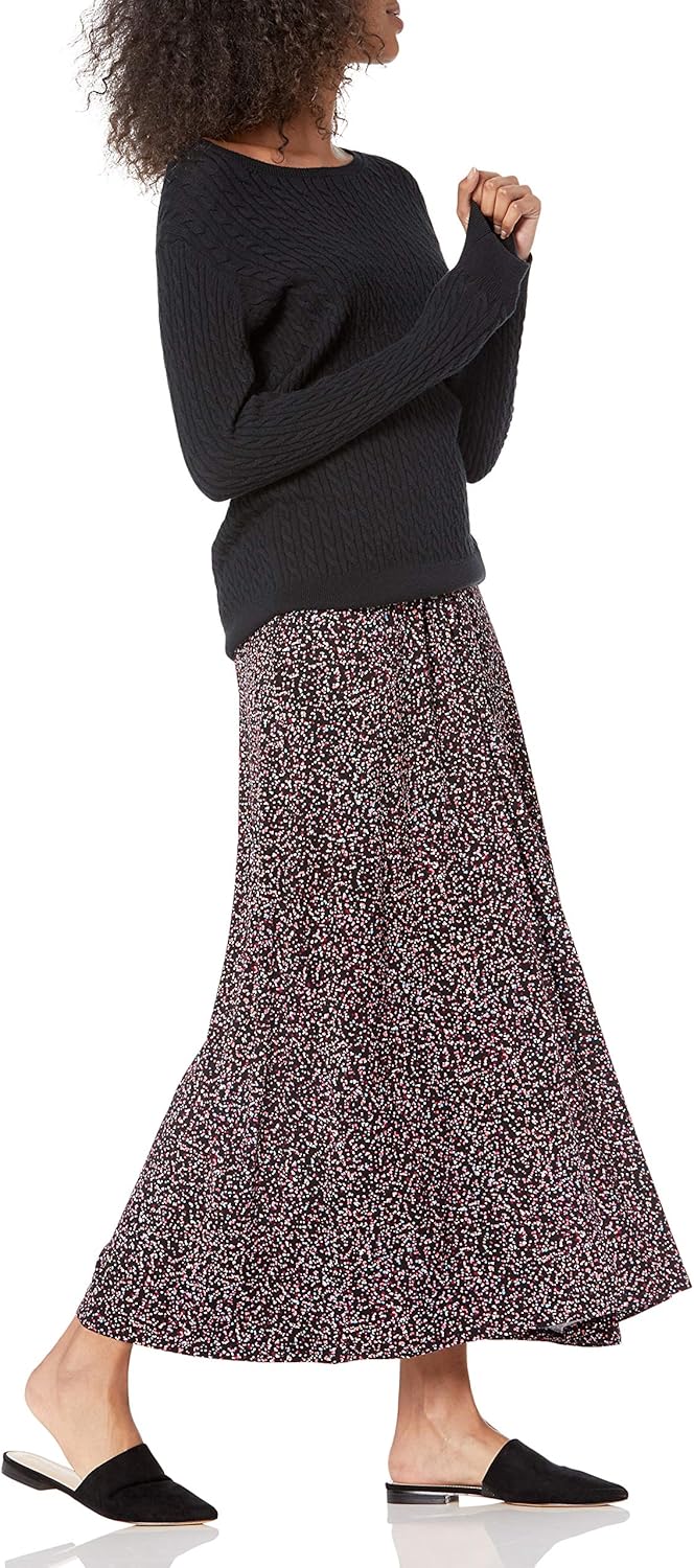 Thumbnail 3 de Amazon Essentials Damen tailliertes Maxikleid mit Empire-Taillierung, Schwarz Konfettimuster, L