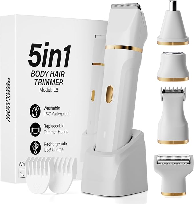 Detalle de Rasuradora 5 en 1 para Mujer, cuerpo/rostro 🪒 IPX7