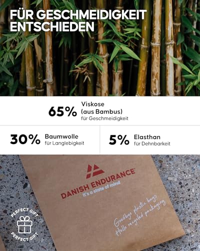 Detalle de DANISH ENDURANCE Bambus Boxershorts Herren 6er/10er Pack – Superweich & atmungsaktiv, mit oder ohne Eingriff, Mehrfarbig L