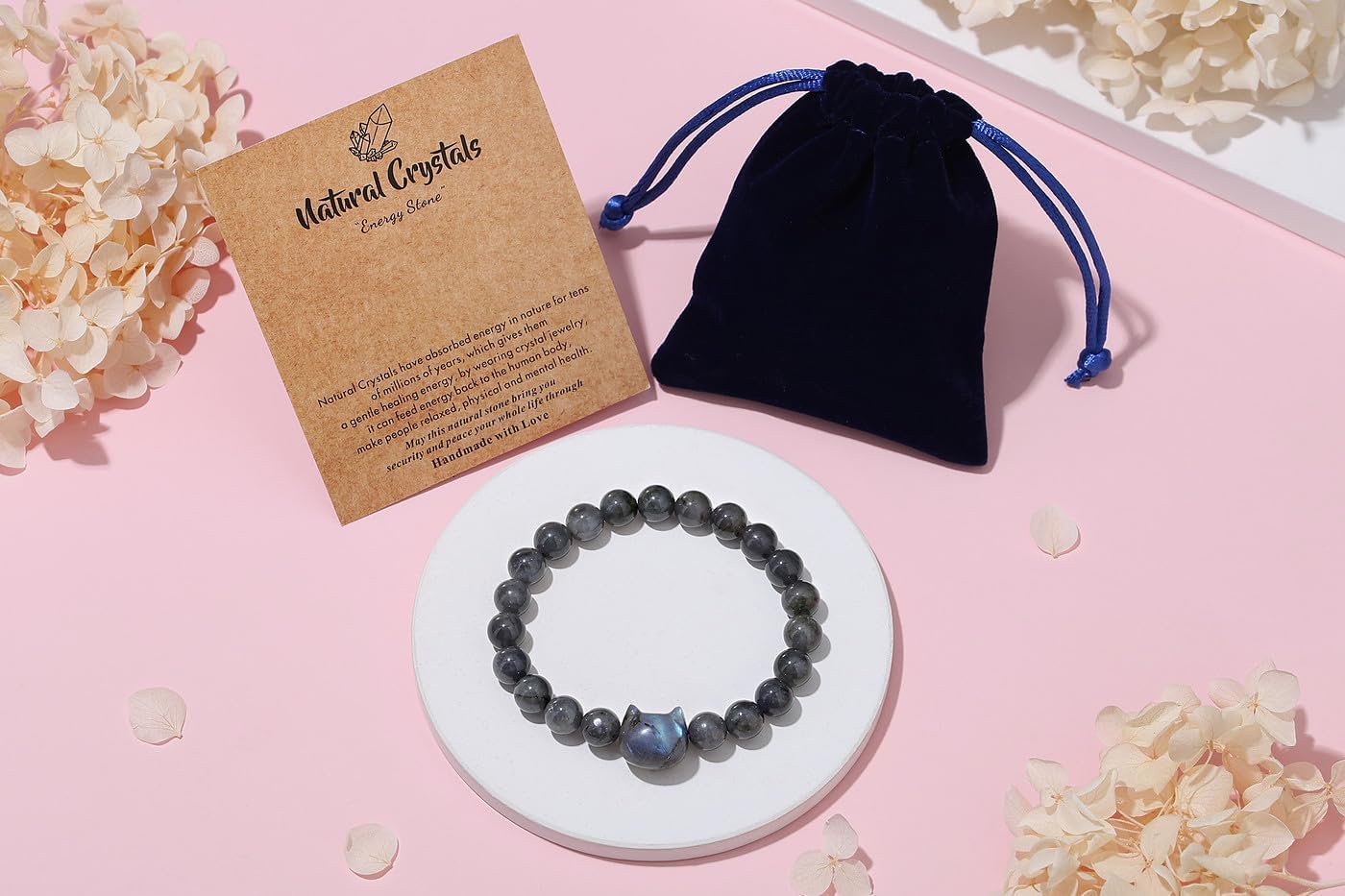 Thumbnail 4 de XIANNVXI Cat Crystal Bracelet: Labradorite Beaded Cat Gift for Women