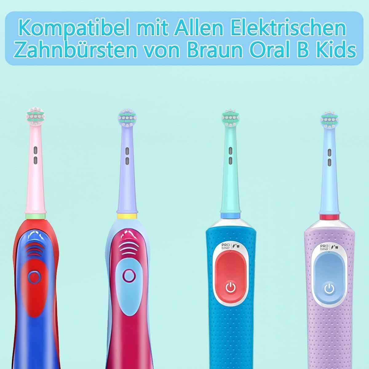 Detalle 2 de Kinder Aufsteckbürsten kompatibel mit Oral‑B 16 Stück