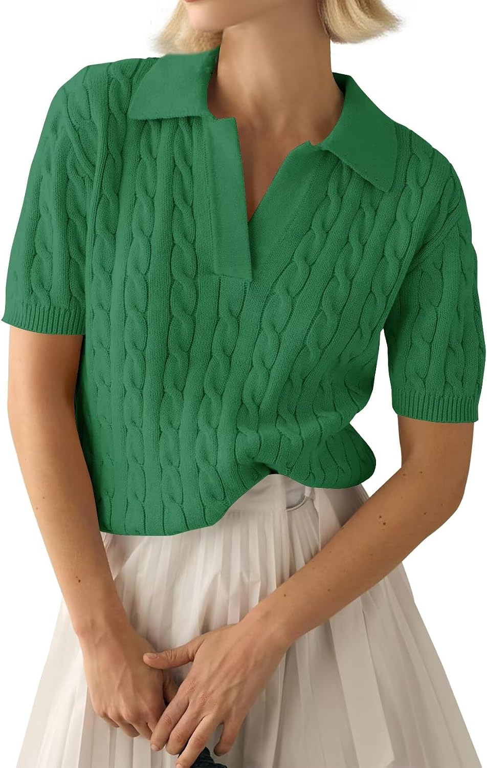 Thumbnail 4 de LACOZY Women's Summer Knit Polo Top