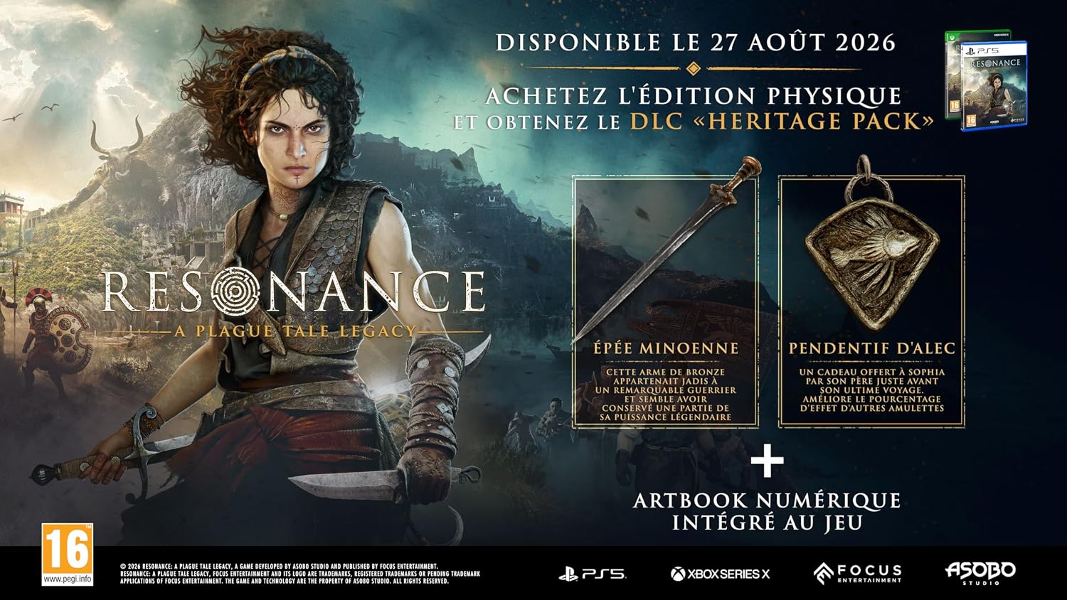 Thumbnail 1 de Resonance : A Plague Tale Legacy sur PlayStation 5 – précommande physique avec Heritage Pack (Happy Mom)