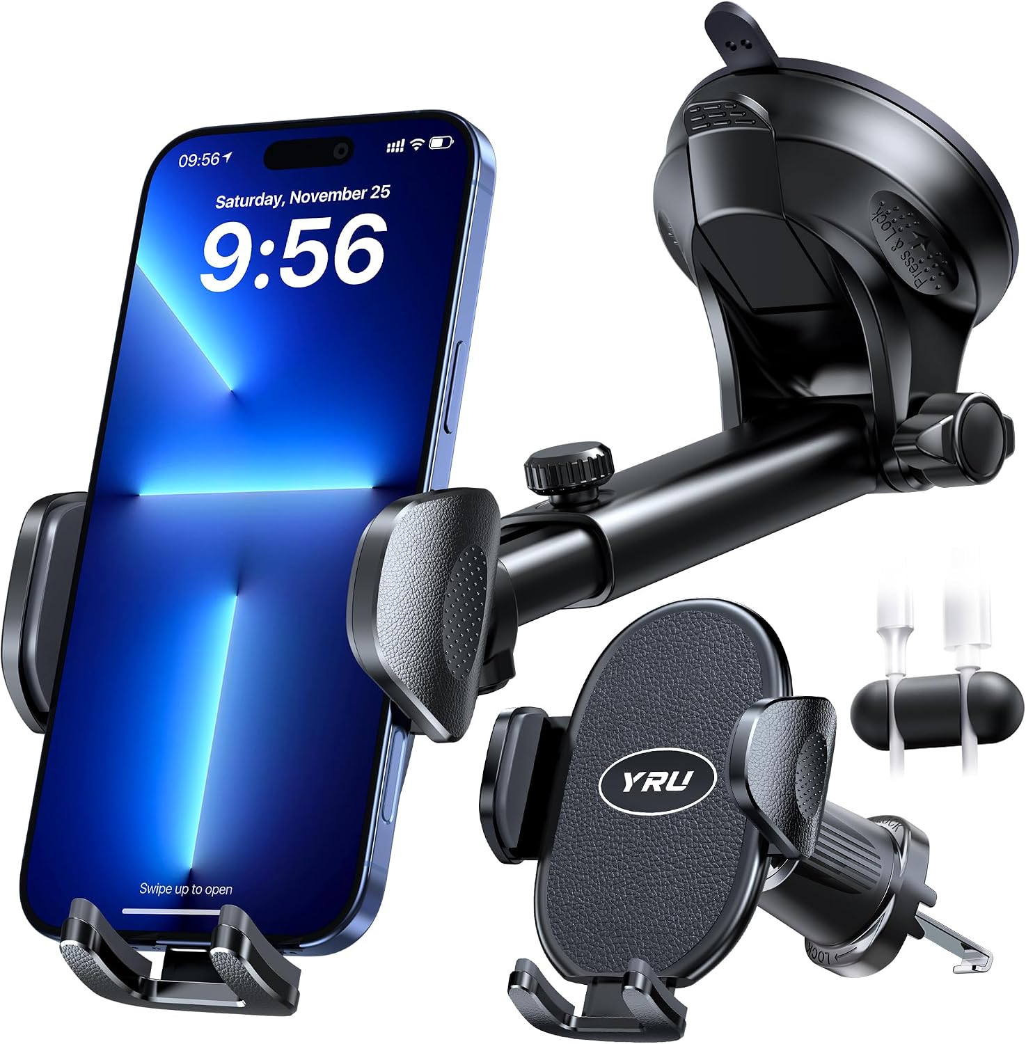 Detalle de YRU Upgraded Car Phone Holder 360°