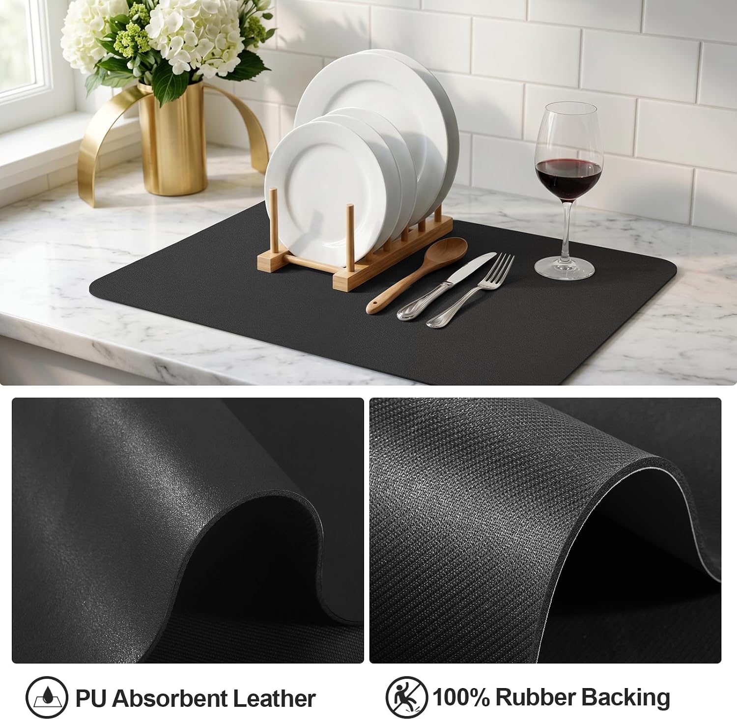 Detalle 2 de Ecotrim Dish Drying Mat 16x18