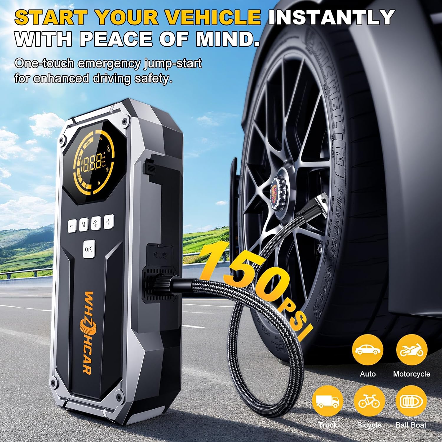 Detalle 2 de Booster Batterie 8000A Démarreur 12V