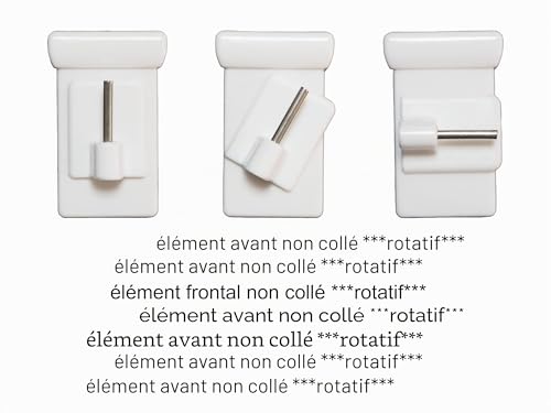 Detalle de dekondo – 4 crochets de fenêtre à clip blancs, adaptables 10–27 mm