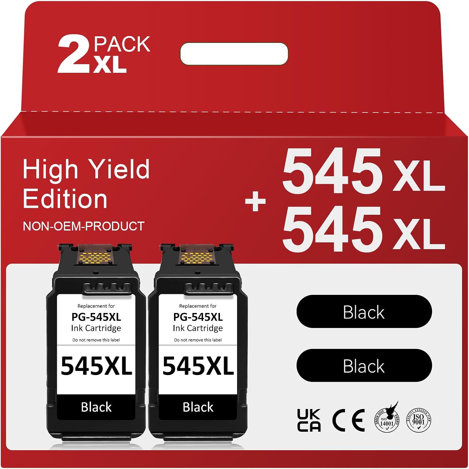 Detalle de Canon 545 XL Remanufactured Black Ink 2-Pack