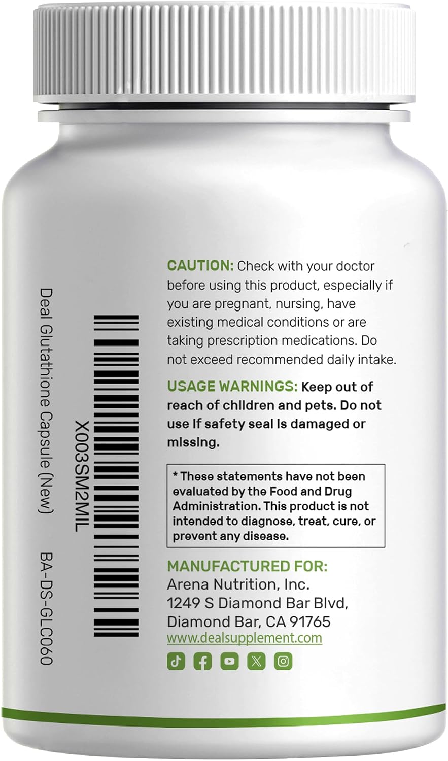 Detalle de Deal Supplement Glutathione Supplement 1,000 mg