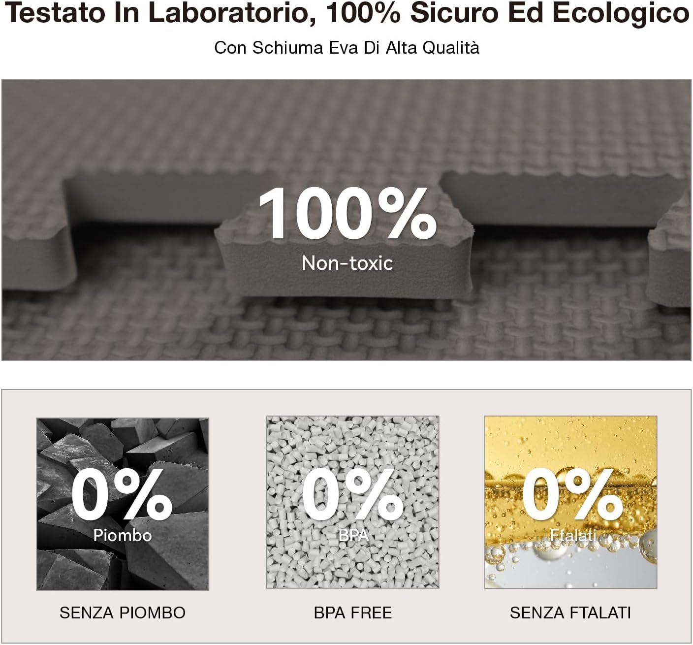 Detalle de AIRHOP Set 18 pezzi tappetini palestra in EVA a incastro 30x30 cm, antiscivolo e ammortizzanti