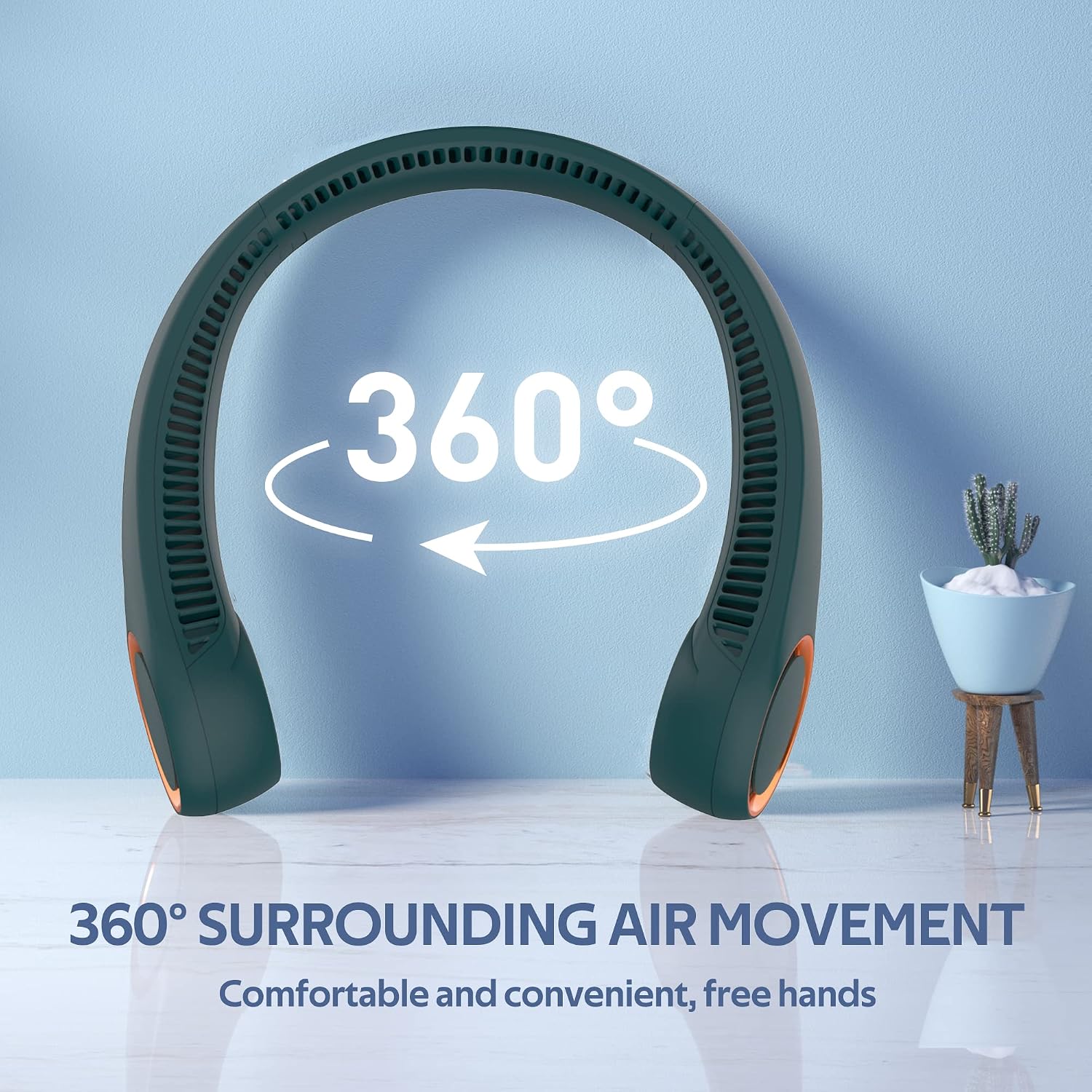 Detalle 2 de Portable Neck Fan 360° Bladeless with 4000mAh USB Battery