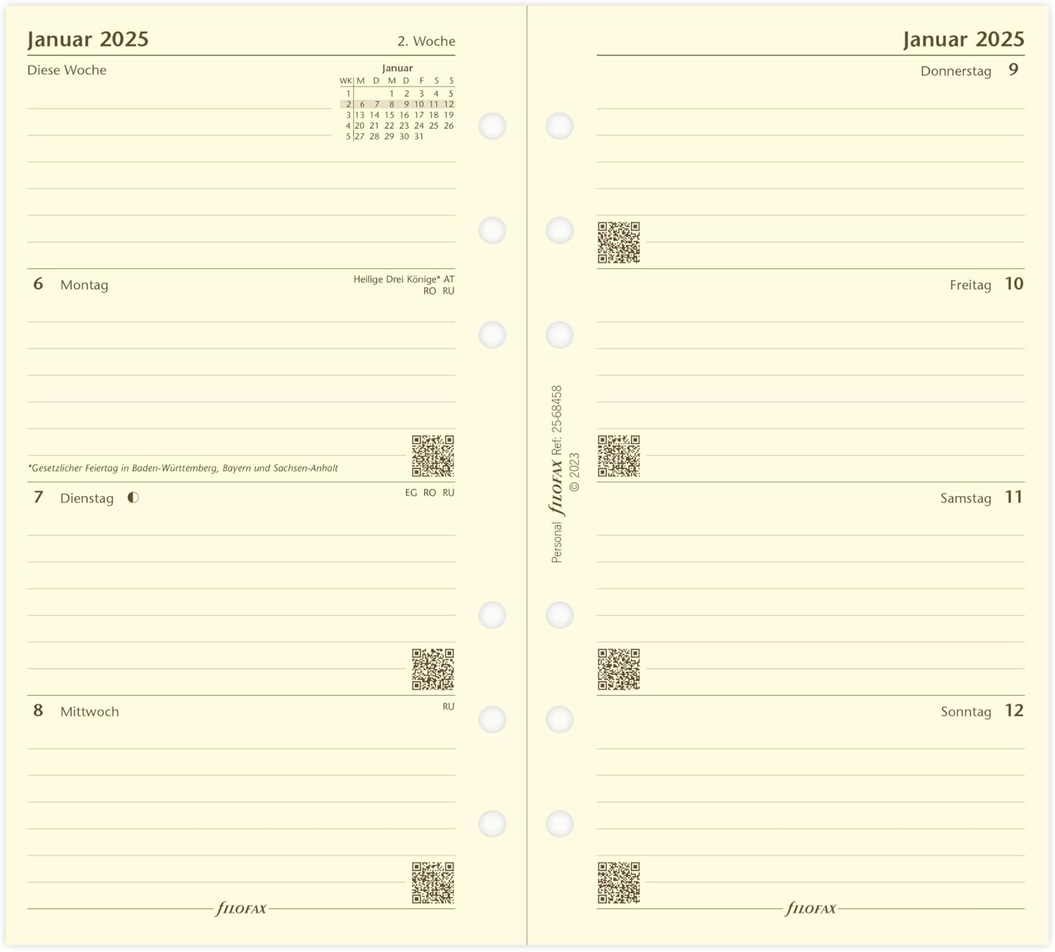 Thumbnail 1 de Filofax Agenda personnel 2026 1 semaine/2 pages 📔