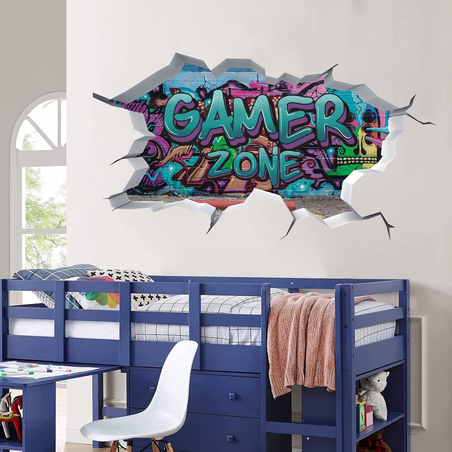 Detalle 2 de TOARTI 3D Game Wandaufkleber Gaming Wandbild