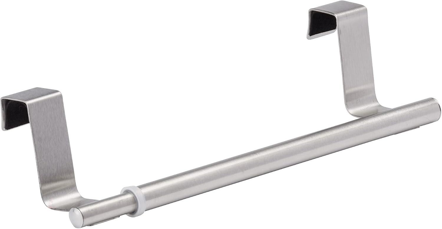 Detalle de Toallero per porta telescópico 60 cm: barra estensibile in acciaio inox per salviette e canovacci