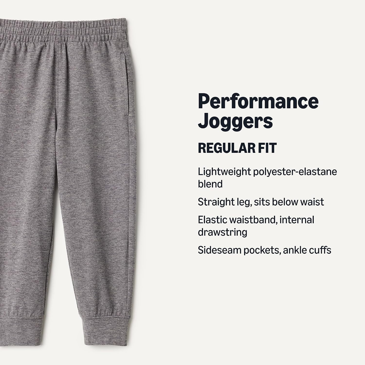 Detalle de Amazon Essentials Boys' Athletic Regular Fit Active Jogger Sweatpants with Pockets