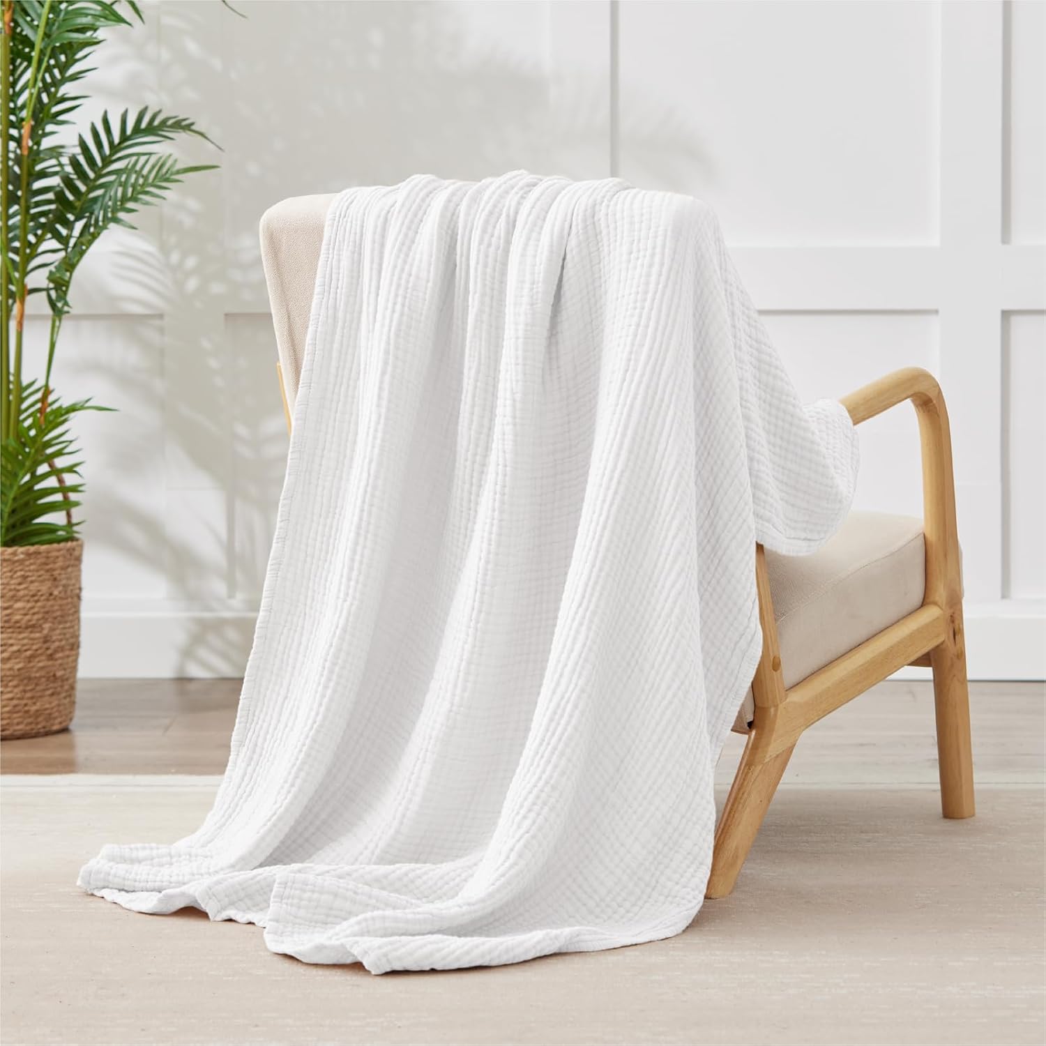 Detalle 1 de Cotton Muslin Blanket, 50 x 70