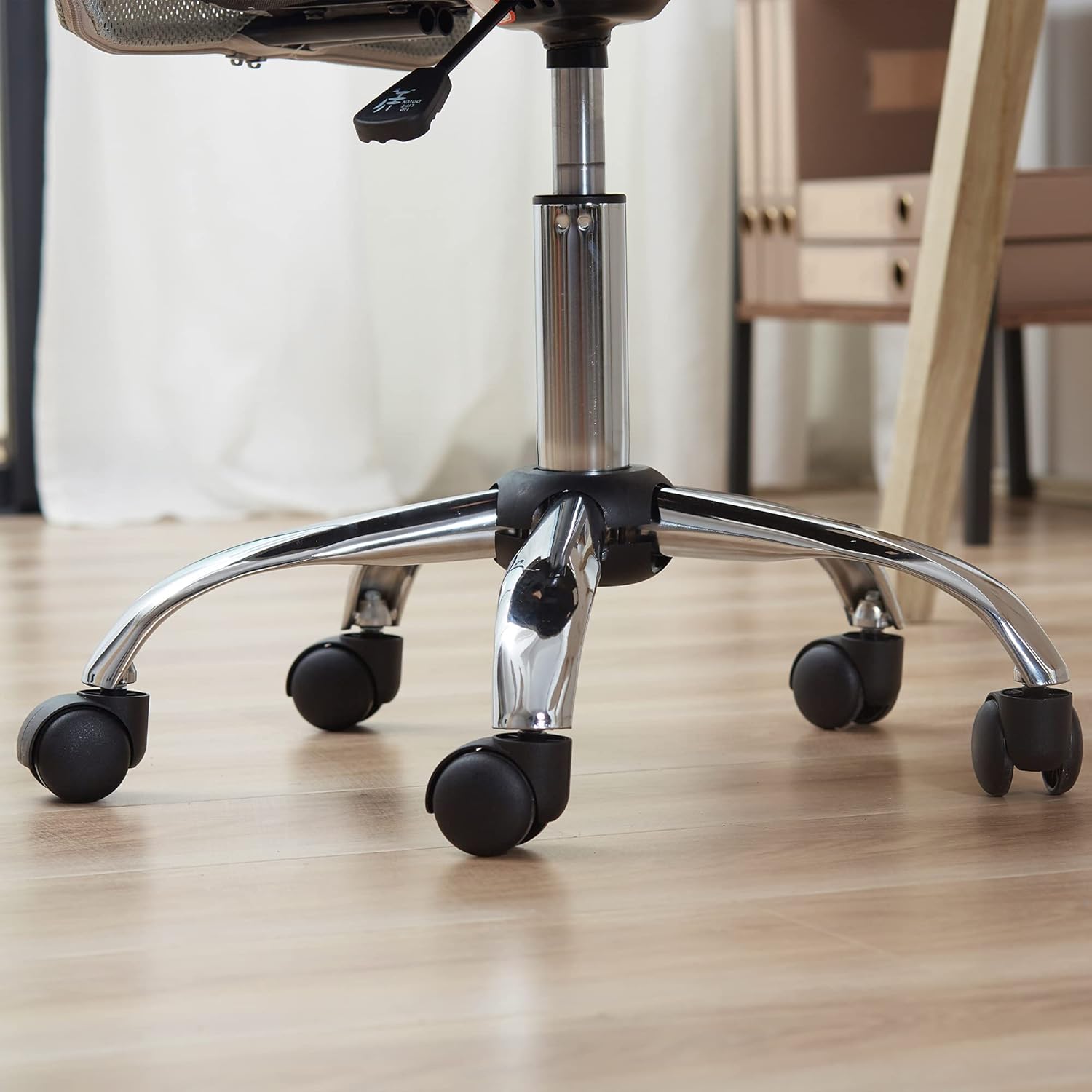 Thumbnail 6 de Vinsetto Chaise de Bureau Ergonomique, Fauteuil à Hauteur Réglable et Piètement Chromé – Maille Gris