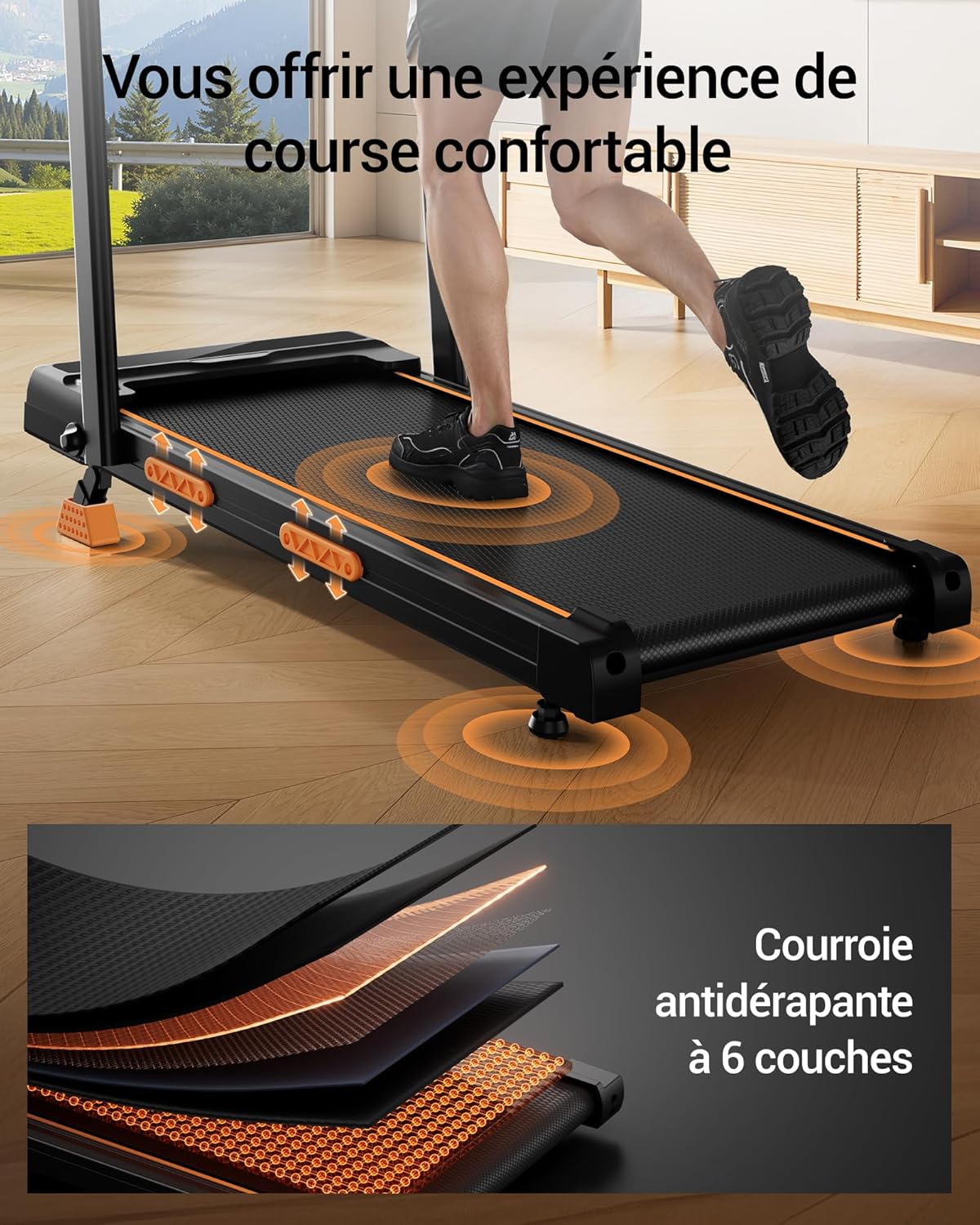 Thumbnail 6 de LONTEK Tapis de marche 6 en 1 pliable inclinable