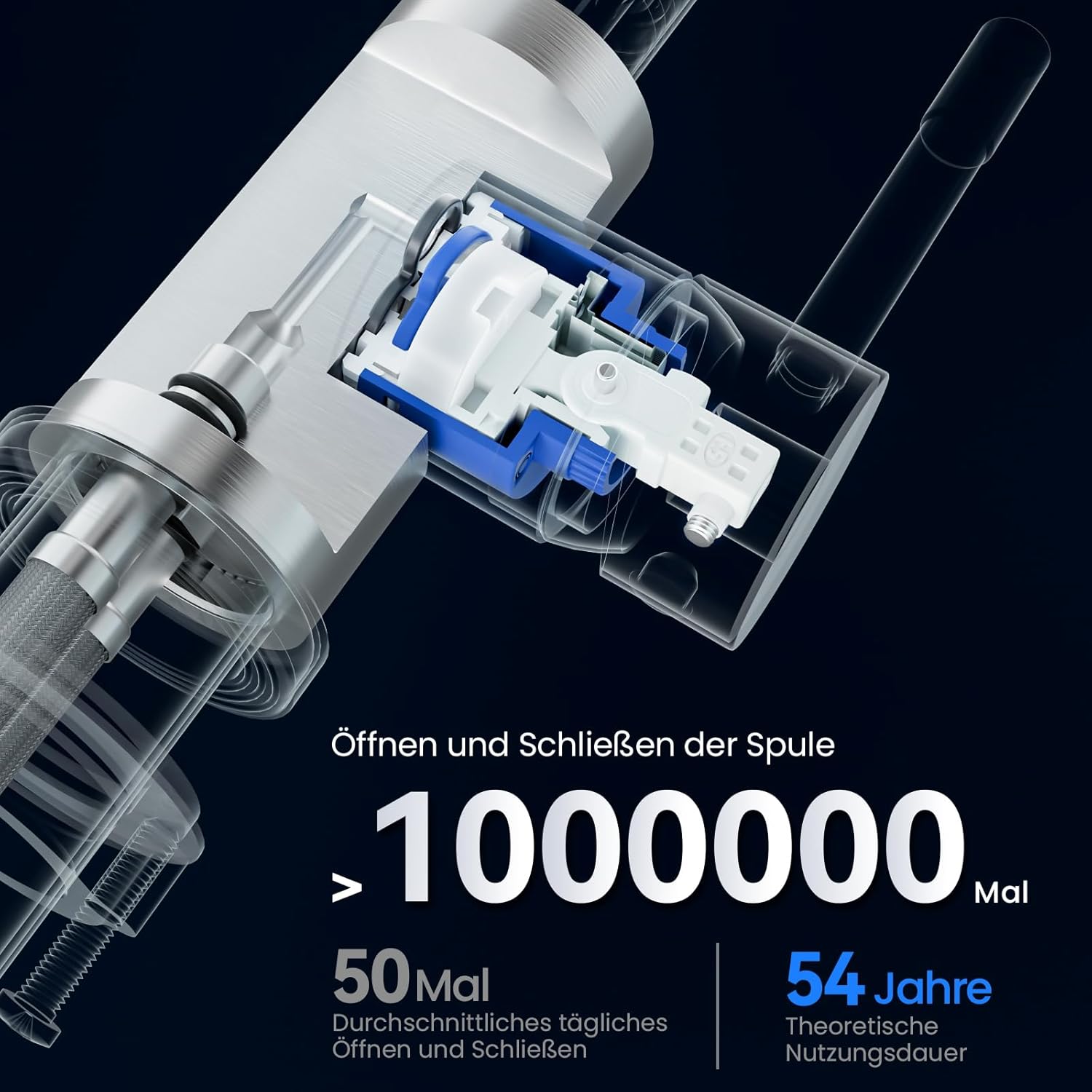 Detalle 2 de CECIPA Rubinetto lavello cucina girevole 360° in acciaio inox 🚰