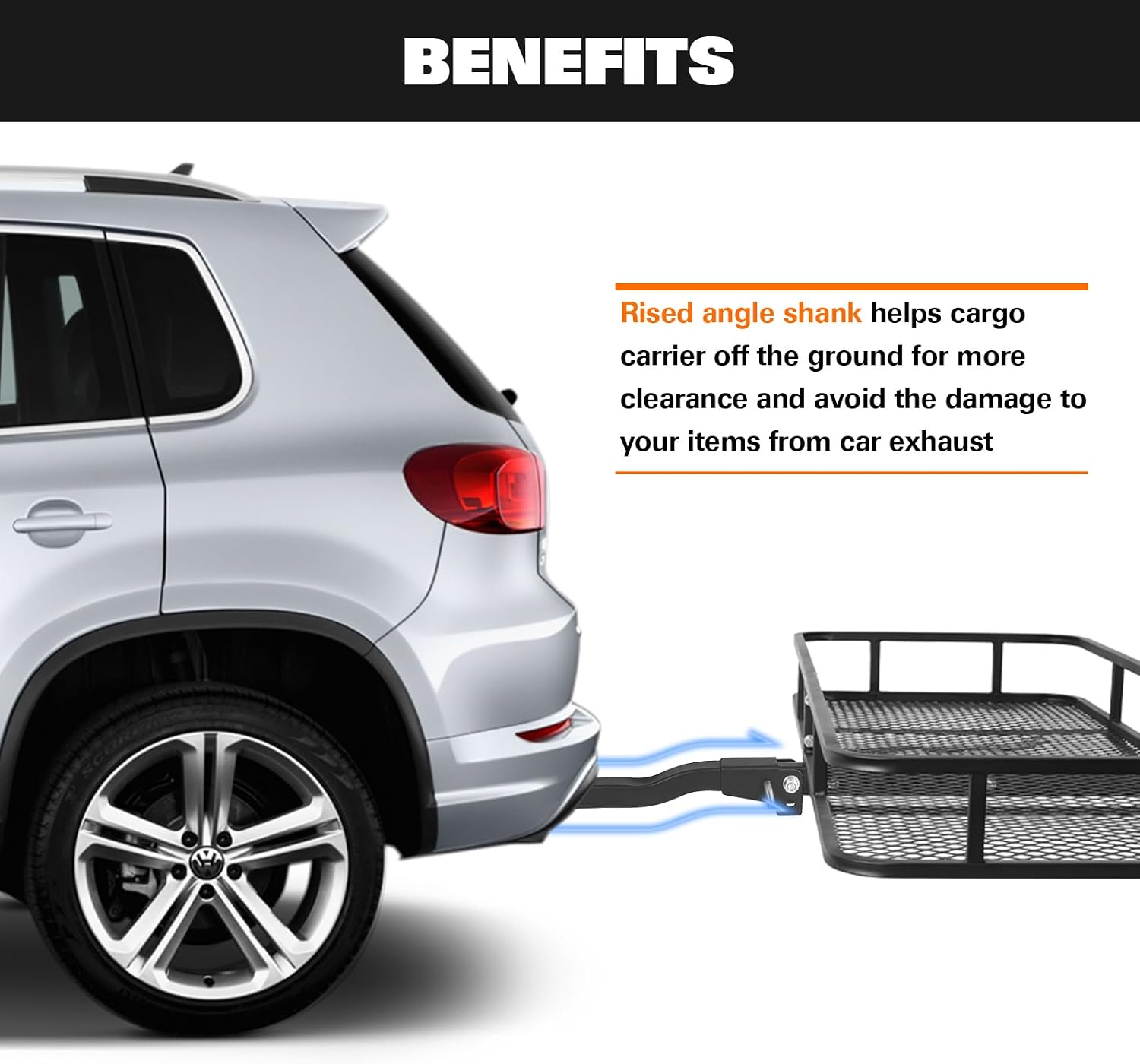 Detalle de Weize Folding Hitch Cargo Carrier 500-lb Capacity