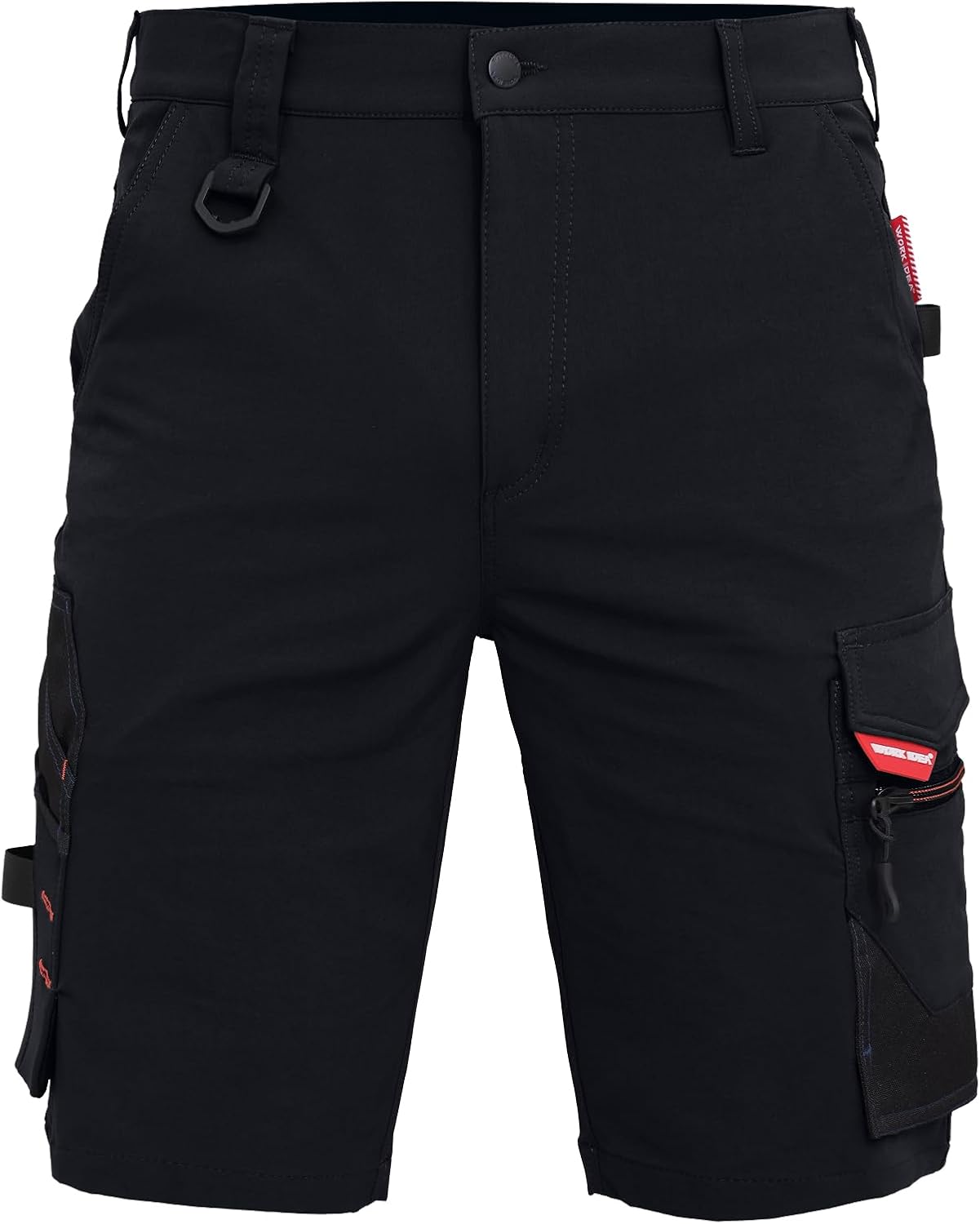 Detalle de WORK IDEA Herren Slim-Fit Stretch Arbeitsshorts – strapazierfähig und elegant im Arbeitsalltag