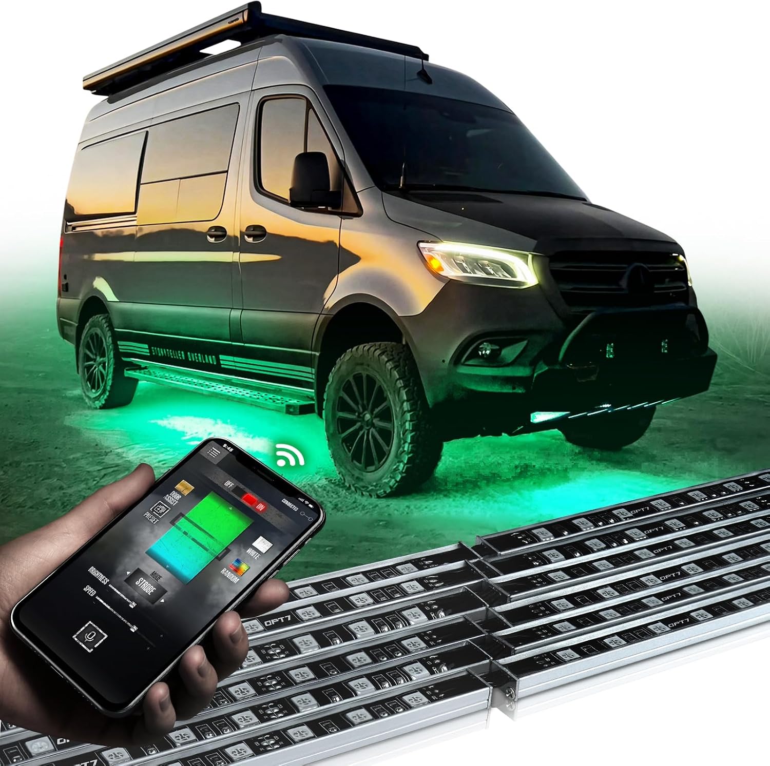 Detalle de OPT7 Aura Pro RV Underglow Lights 12V