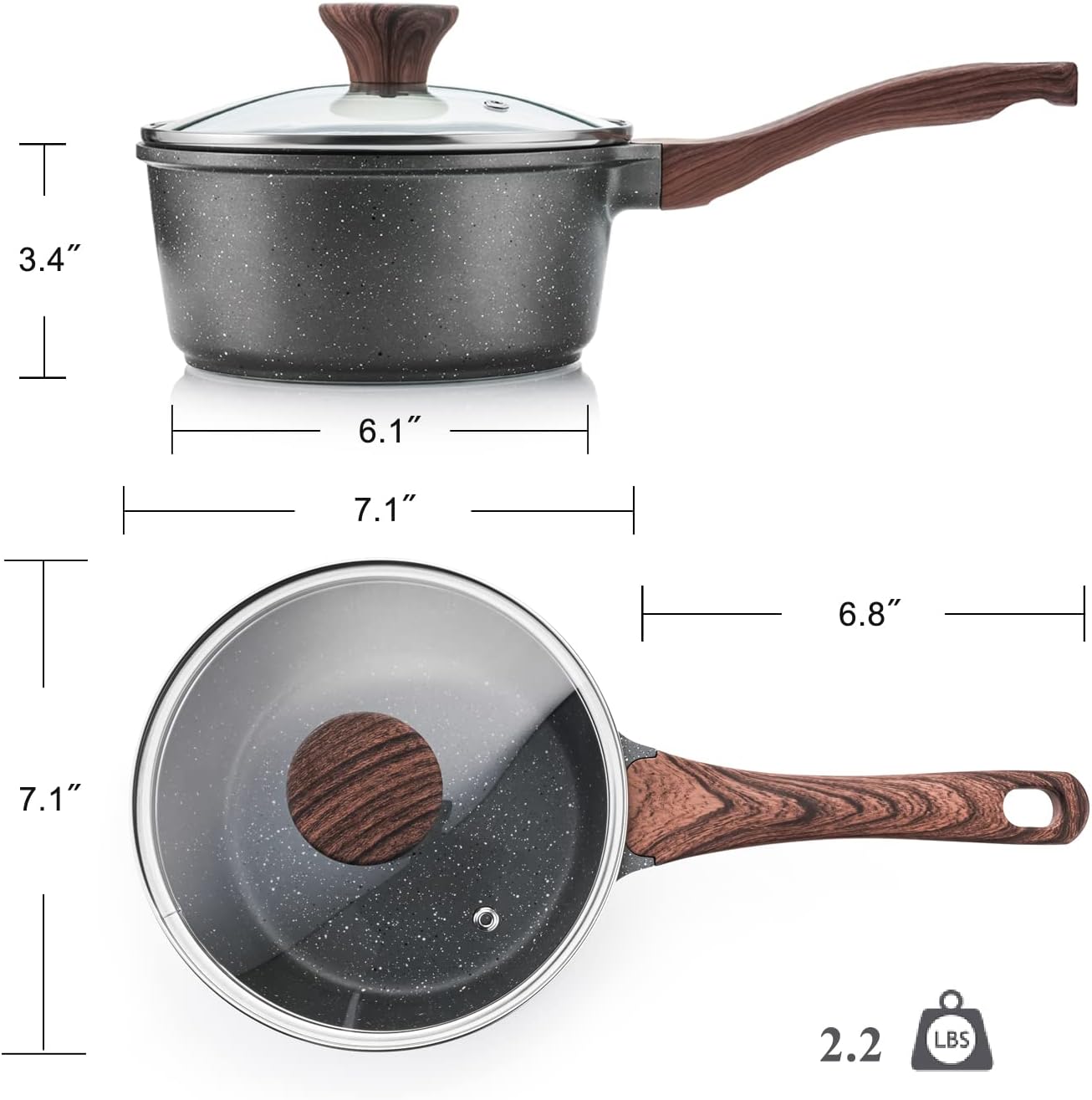 Thumbnail 6 de SENSARTE Nonstick Saucepan 2.0 Qt