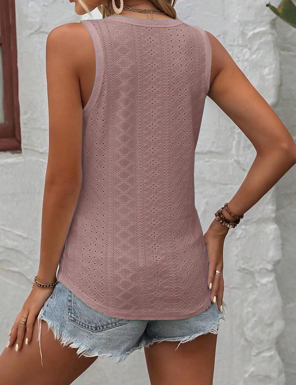 Thumbnail 4 de DUOEASE Tank Top Damen mit V-Ausschnitt – ärmelloses Casual Sommeroberteil für Alltag & Urlaub