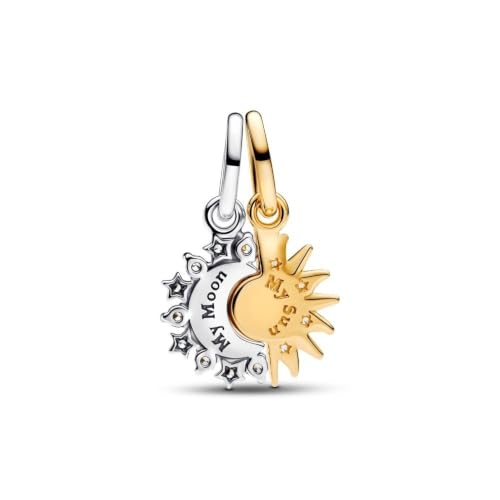 Detalle de Pandora Anhänger 763585C01 – Sterling Silber mit 14k Goldplattierung, Cubic Zirconia klar