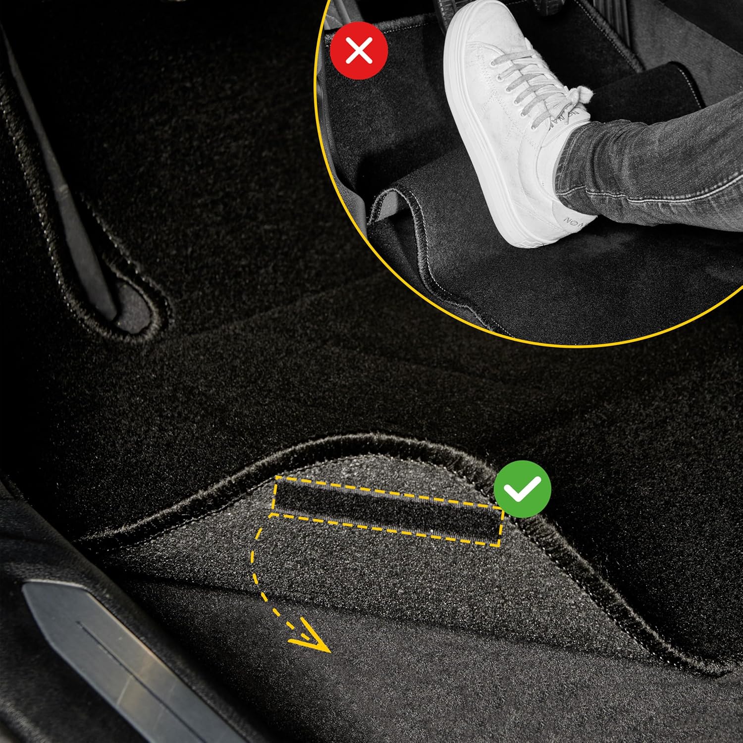 Thumbnail 1 de DBS set di tappetini auto personalizzati per Peugeot 207/207SW (con clip) antiscivolo, 4 pezzi