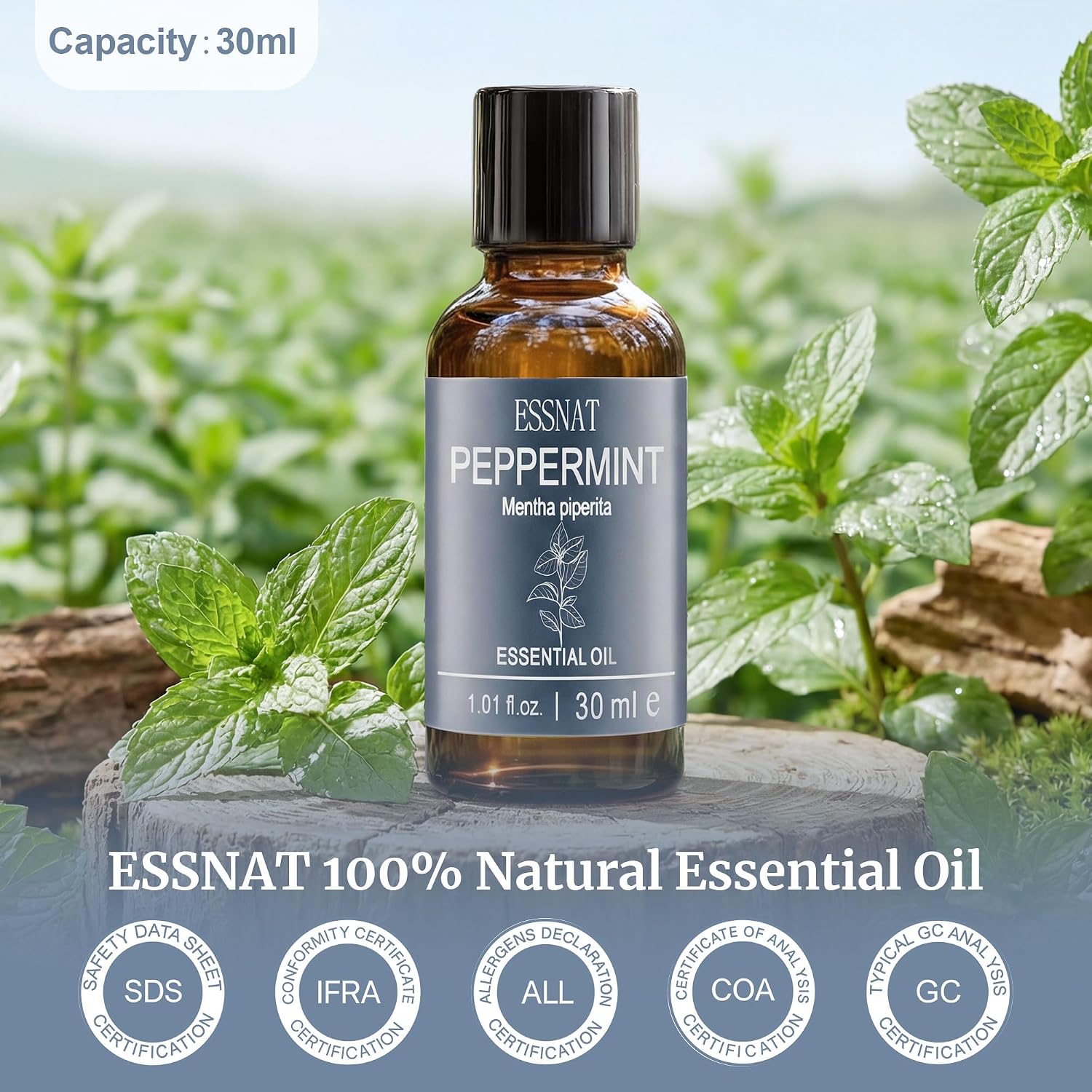 Thumbnail 3 de Olio essenziale di menta piperita ESSNAT 30 ml – 100% naturale, per aromaterapia, diffusori e progetti DIY