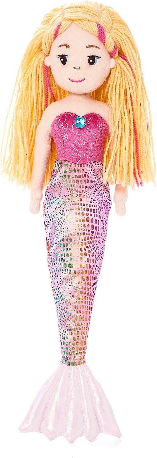 Detalle de AURORA Sea Sparkles Mermaid Melody plush 18-inch