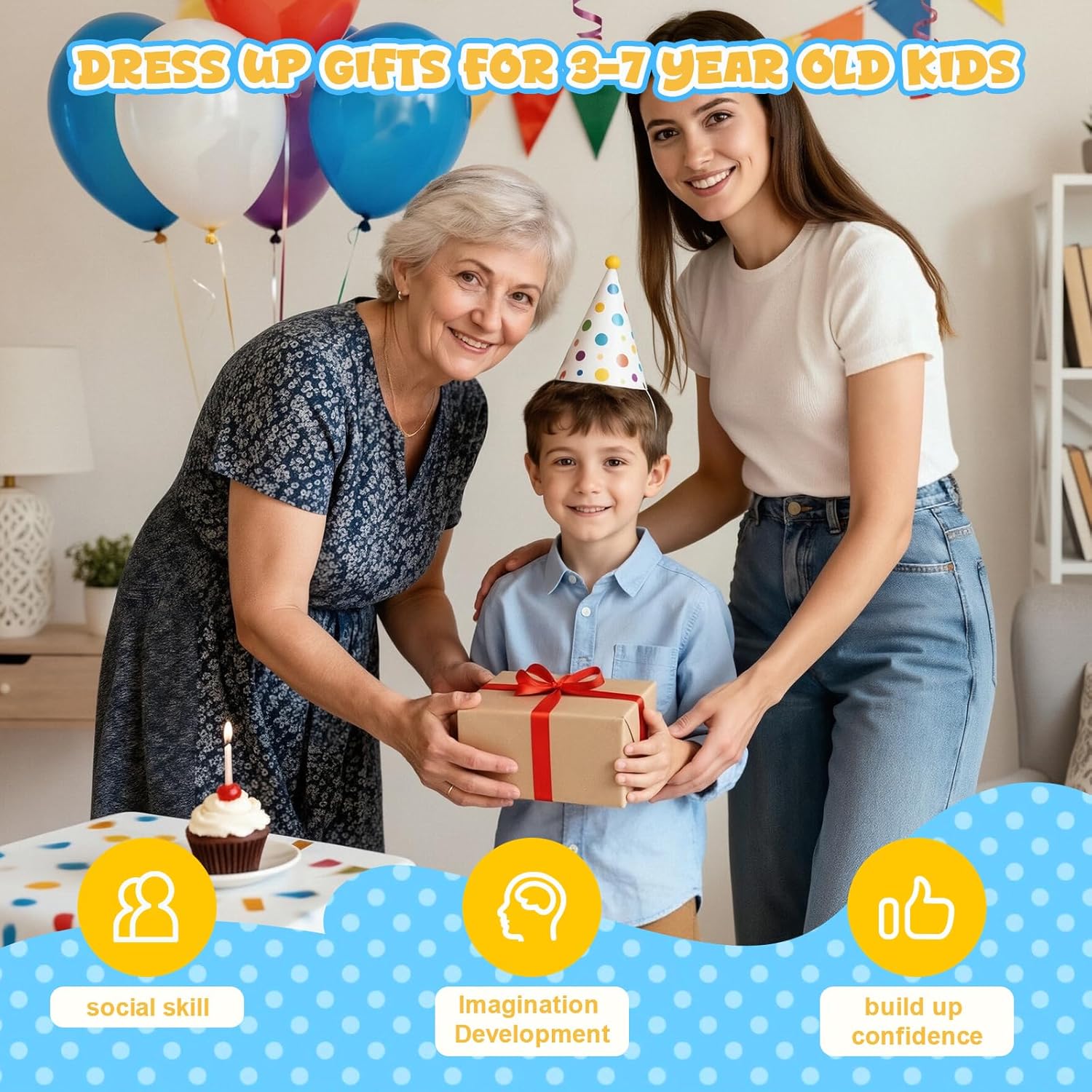 Thumbnail 5 de WIKITOT 3 in 1 Kids Role Play Costumes — 13 Pieces for Boys Aged 3-7