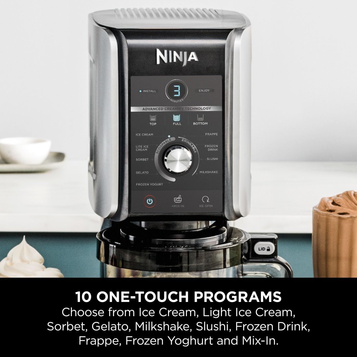 Detalle 2 de Ninja CREAMi Deluxe ice cream maker 3 tubs 🍨