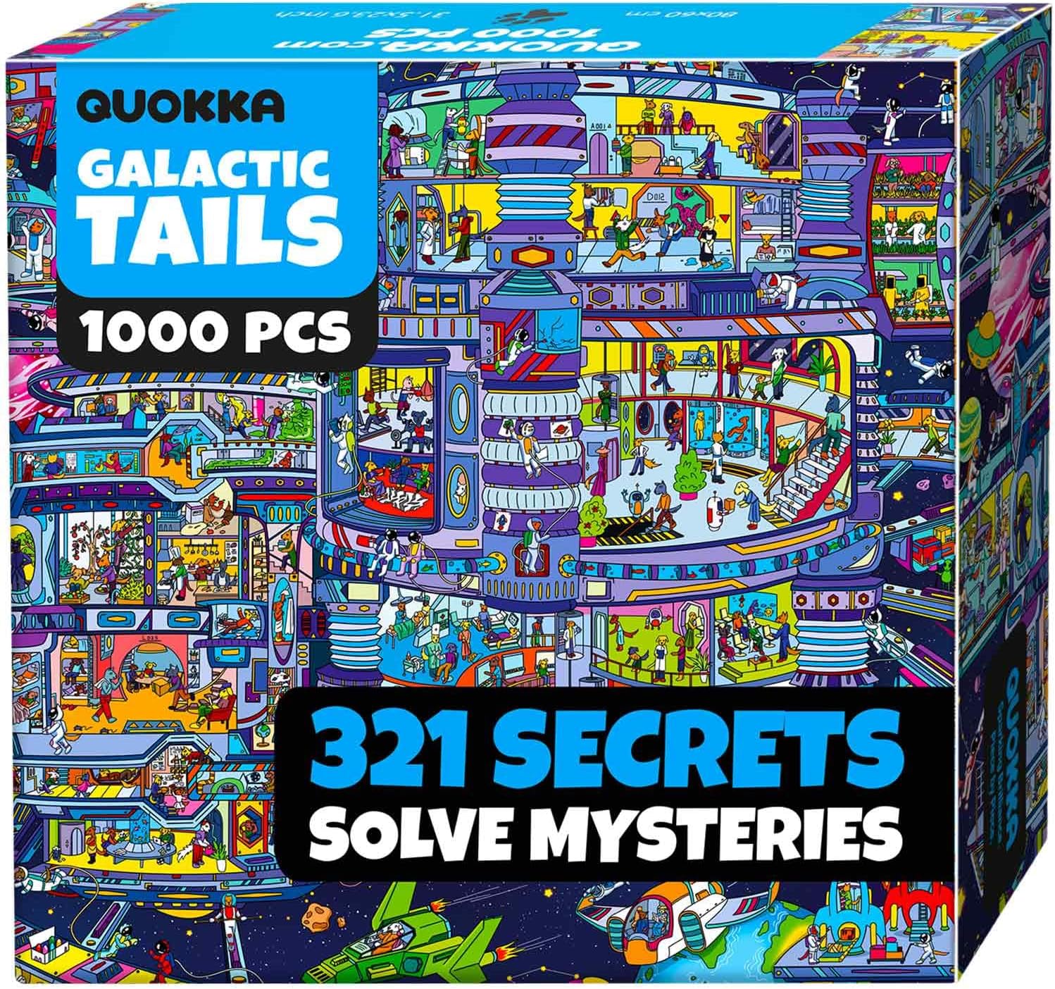 Detalle de QUOKKA 1000 Piece Galaxy Dog Puzzle 🧩