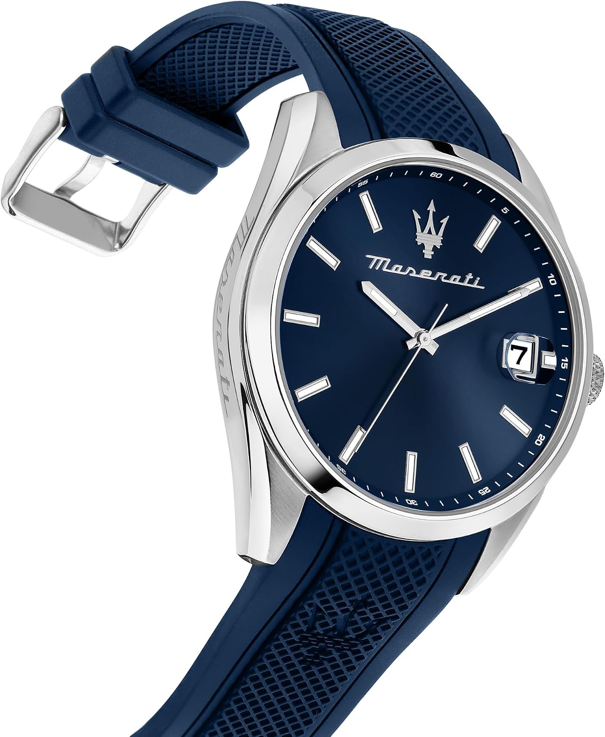 Thumbnail 6 de Maserati Attrazione Orologio da Uomo, Tempo e Data – Quarzo, Cassa 43 mm, Cinturino in Silicone Blu