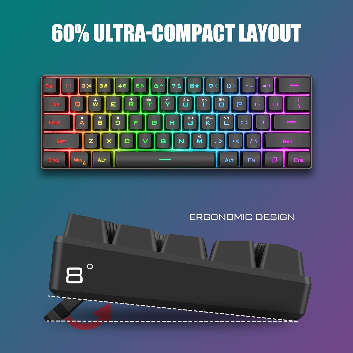 Detalle 2 de RedThunder 60% Gaming Keyboard and Mouse Combo