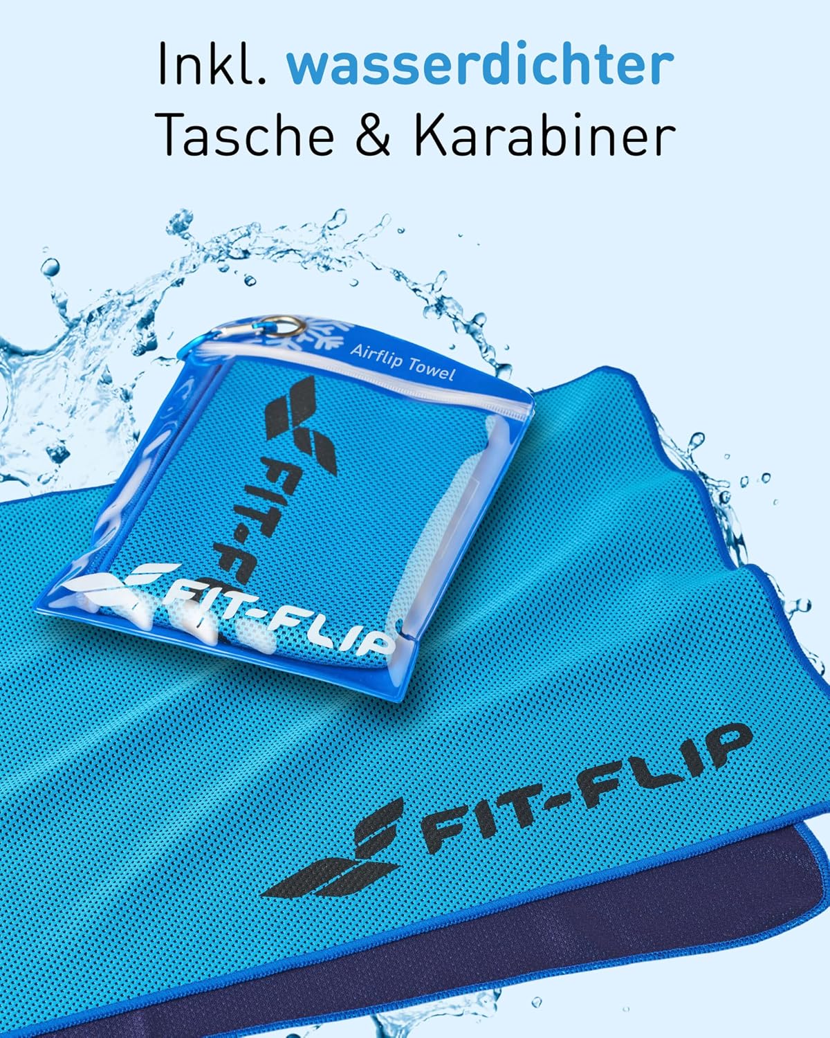 Detalle de Fit-Flip Kühltuch 3er Set für Sport